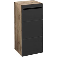 Kommode Vista Oak Eiche Viking Nachbildung schwarz matt B/H/T: ca. 34x72x31 cm