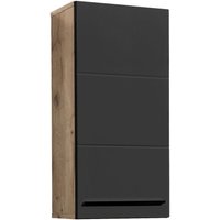 Hängeschrank Vista Oak Eiche Viking Nachbildung schwarz matt B/H/T: ca. 60x71x20 cm