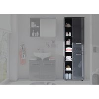 Badhochschrank Grey grau B/H/T: ca. 60x192x32 cm