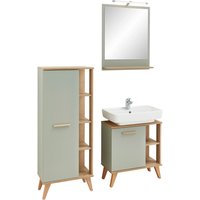 Badezimmer-Set Quickset 963 salbei Nachbildung Eiche Riviera Nachbildung B/H/T: ca. 111x200x33 cm