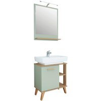 Badezimmer-Set Quickset 963 salbei Nachbildung Eiche Riviera Nachbildung B/H/T: ca. 60