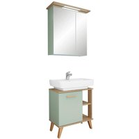 Badezimmer-Set Quickset 963 salbei Nachbildung Eiche Riviera Nachbildung B/H/T: ca. 60