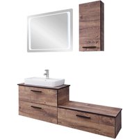 Badezimmer-Set Quickset 374 Eiche Ribeck Nachbildung B/H/T: ca. 142x200x44