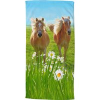 Strandtuch Horses Multi Polyester B/L: ca. 75x150 cm