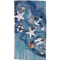 Strandtuch Kevin blau Polyester B/L: ca. 100x180 cm