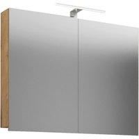 Spiegelschrank Badinos Eiche Honig Nachbildung B/H/T: ca. 60x42x12 cm