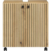 Waschbeckenunterschrank Pure Bliss Eiche Evoke Coast Nachbildung schwarz B/H/T: ca. 60x64x42 cm