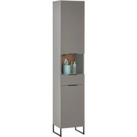 Hochschrank Denver grau matt Eiche Evoke Coast Nachbildung B/H/T: ca. 38x195x32 cm