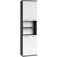 Hochschrank NEBRASKA anthrazit weiß Hochglanz B/H/T: ca. 50x192x31