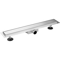 SONNI Duschrinne Edelstahl flach 2in1 befliesbar Badezimmer Bodenablauf Duschablauf Abfluss 30-150CM