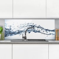 Spritzschutz Glas - Water Splash - Panorama Quer Größe HxB: 50cm x 125cm