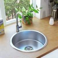 Küchenspüle Einbauspüle - Waschbecken Einzelbecken - mit Sieb und Siphon Edelstahl BV426311 Bonnevie