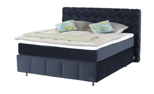 Jette Home Boxspringbett  Braid ¦ blau ¦ Maße (cm): B: 202 H: 123 Betten > Boxspringbetten > Boxspringbetten 180x200 - Höffner