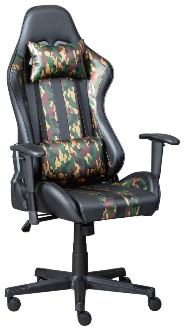 Gaming Chair Drehstuhl ACTION HERO Schwarz-Camouflage mit Armlehnen EAN:4010340839402