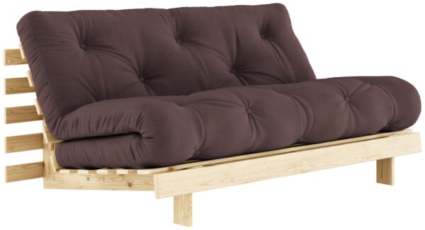 Schlafsofa ROOTS 160 cm Polster BROWN Klappcouch Gestell Kiefer EAN:5713655146362