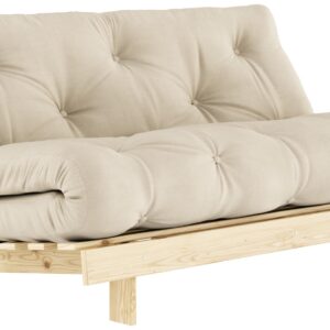 Schlafsofa ROOTS 160 cm Polster BEIGE Klappsofa Gestell Kiefer EAN:5713655146409