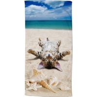 Strandtuch Beachcat Multi Polyester B/L: ca. 75x150 cm