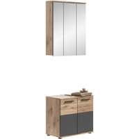 Badezimmer-Set MASON Nox Oak Nachbildung edles Basaltgrau Nachbildung B/H/T: ca. 60x190x34 cm