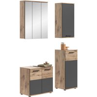 Badezimmer-Set MASON Nox Oak Nachbildung edles Basaltgrau Nachbildung B/H/T: ca. 112x190x34 cm