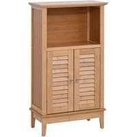 Badezimmerschrank natur Bambus B/H/L: ca. 26x92x50 cm