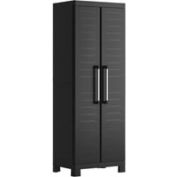 Keter Kunststoffschrank Detroit schwarz Kunststoff B/H/T: ca. 65x182x45 cm