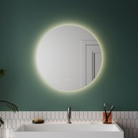 SONNI Badspiegel mit Beleuchtung Rund 3 Lichtfarbe einstellbar Beschlagfrei Runder Wandspiegel mit Touch für Badezimmer Lichtspiegel Warmweißes/Kaltweiße/Neutralweiß